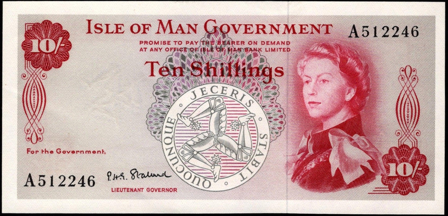ISLE OF MAN P.24b IM21b 1961-1969 10s UNC