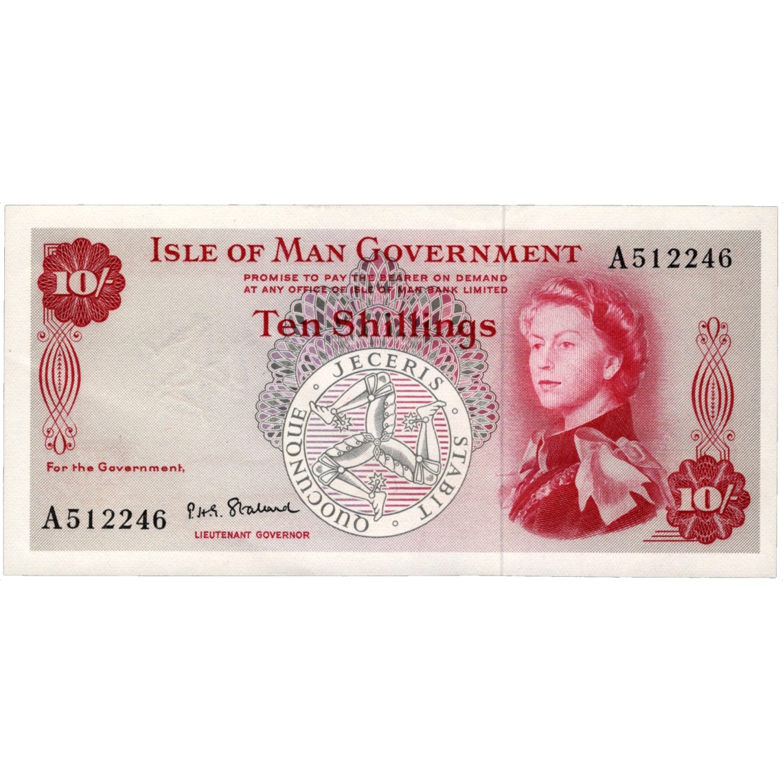 ISLE OF MAN P.24b IM21b 1961-1969 10s UNC