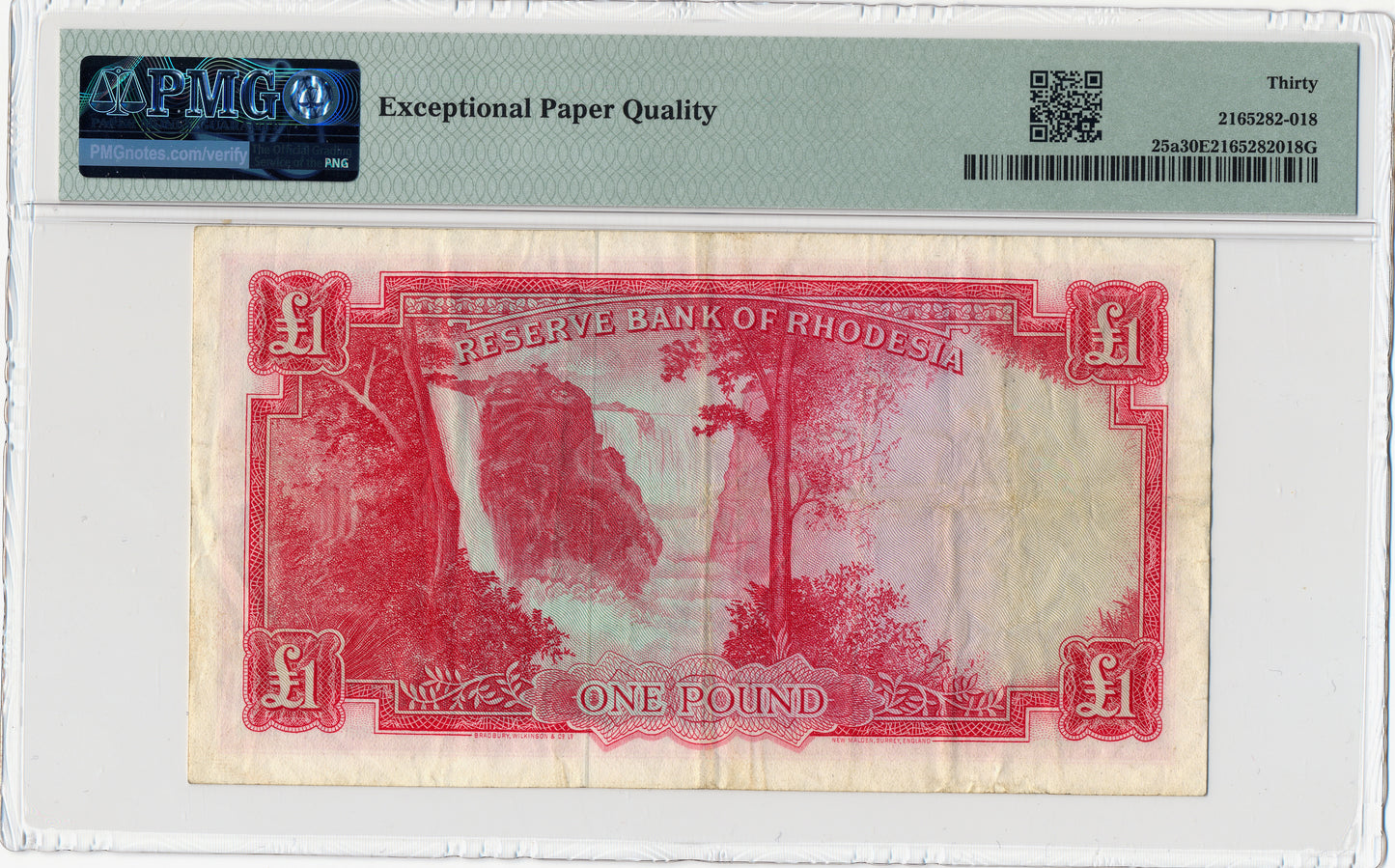 RHODESIA P.25a 1964 £1 VF 30 EPQ