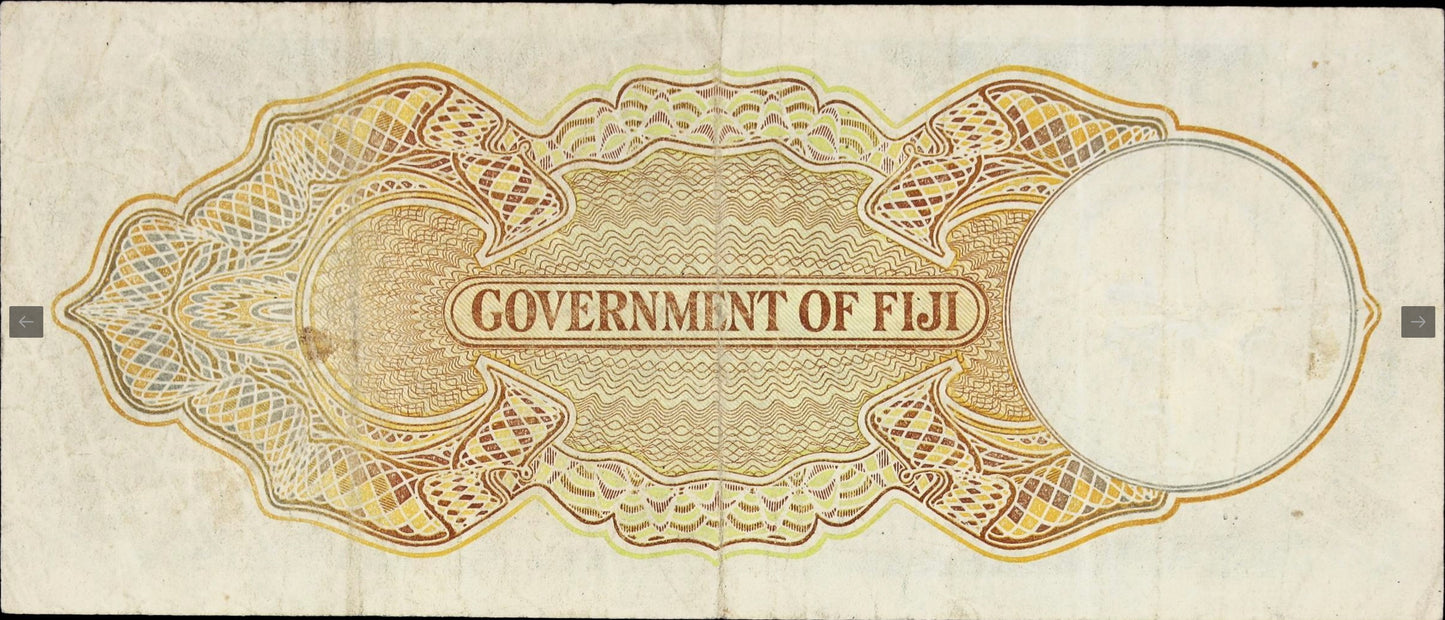 FIJI P.37k 1951 5 shillings VF