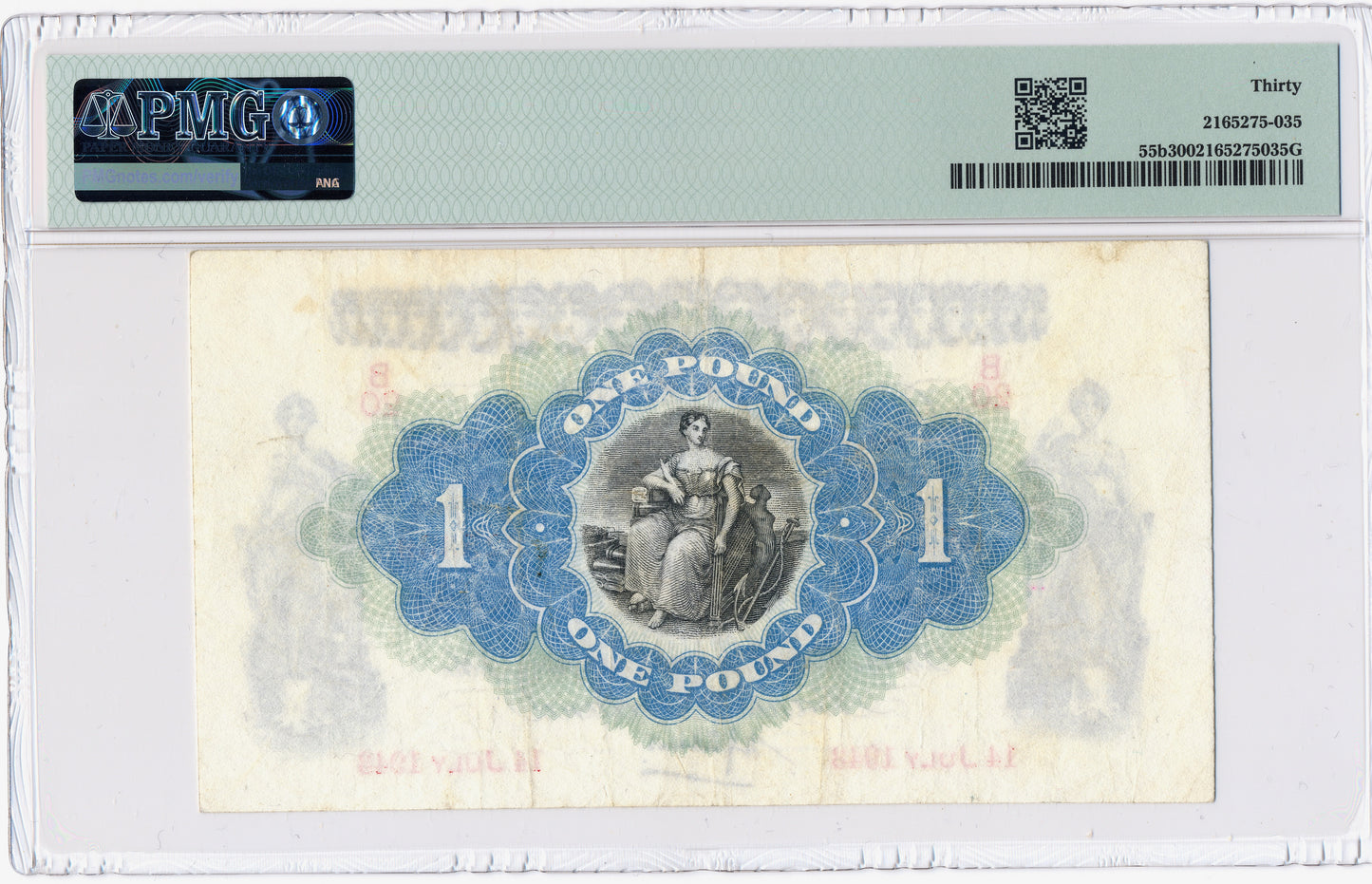 NORTHERN IRELAND P.55b NI202b 1943 Bank of Ireland £1 VF 30
