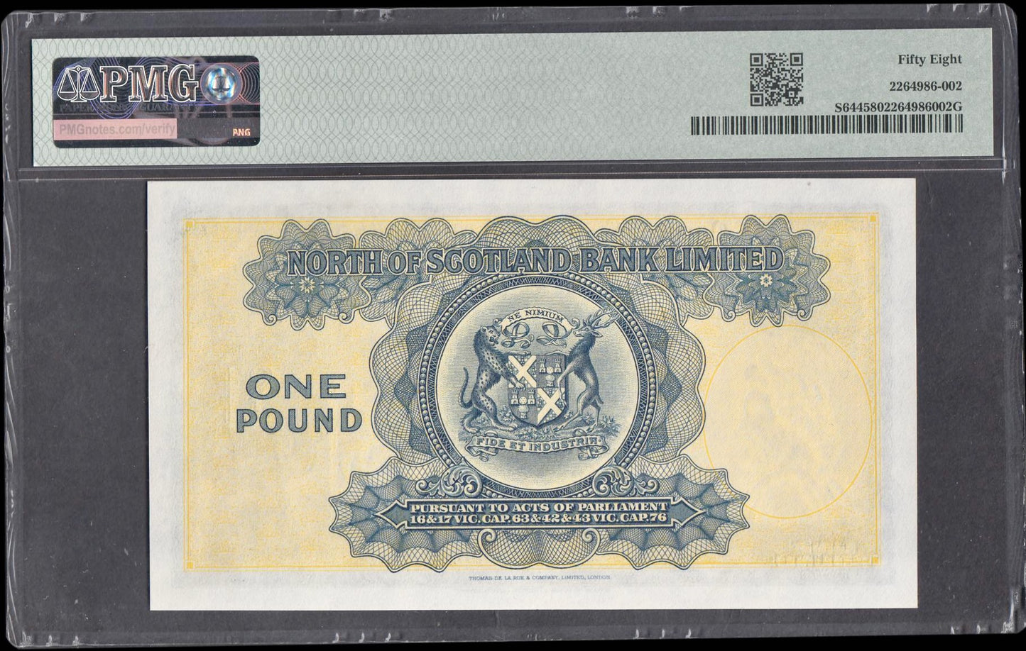 SCOTLAND P.S644 SC712a 1938 - 1949 North of Scotland Bank £1 Choice AUNC 58