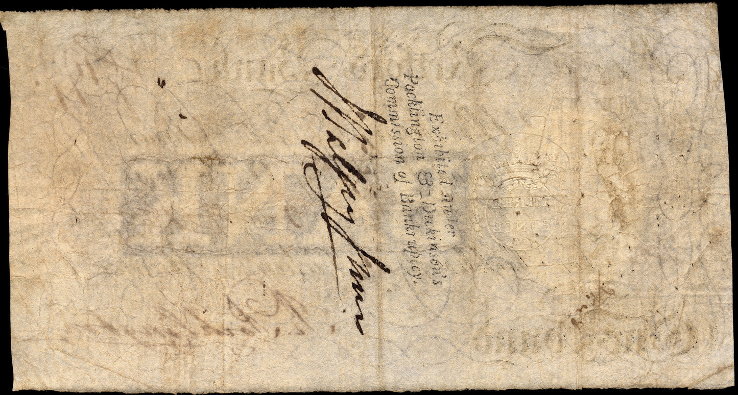 Retford Bank 1807 £1 banknote Outing 1778a