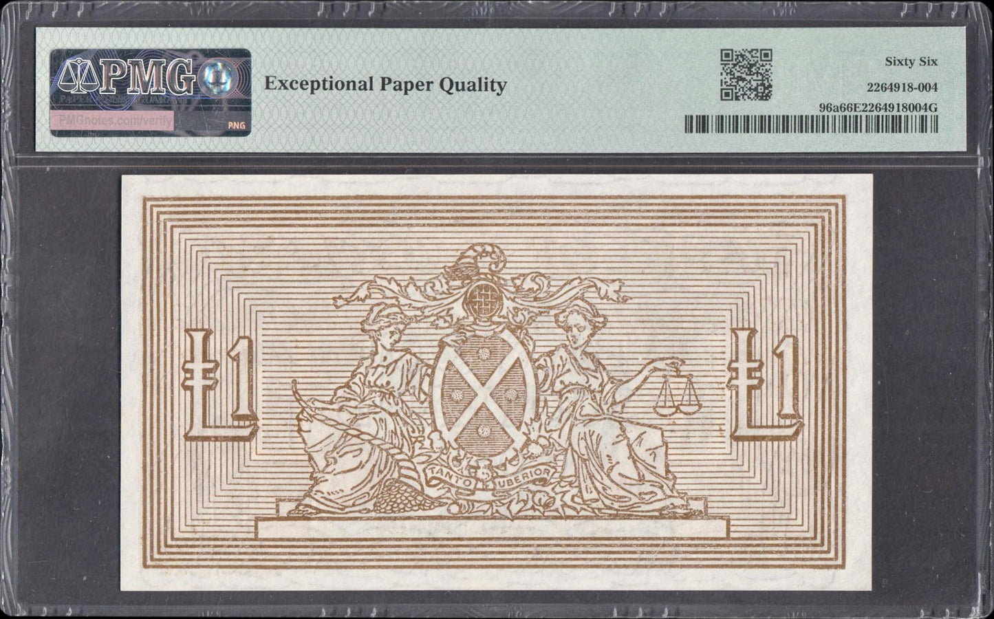 SCOTLAND P.96a SC104 1945 Bank of Scotland £1 GEM UNC 66 EPQ
