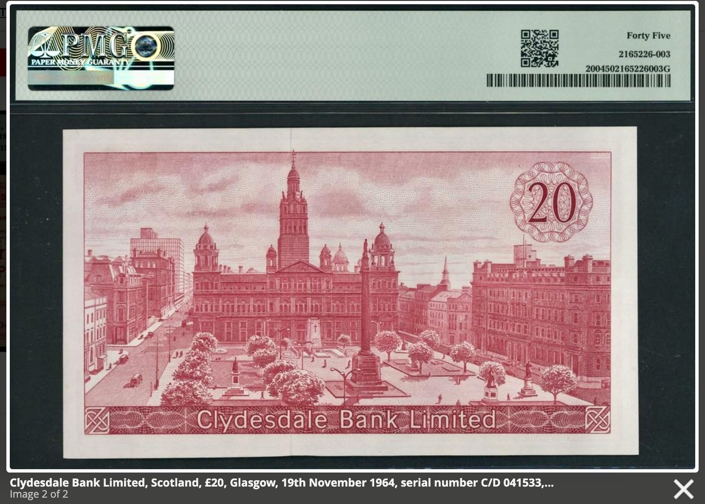 SCOTLAND P.200 SC323 1964 Clydesdale Bank £20 Choice EF 45