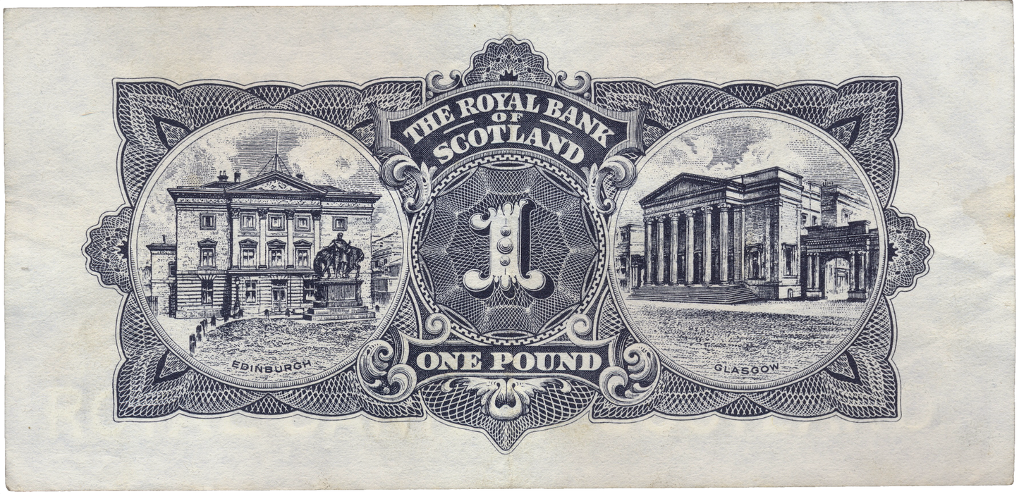 SCOTLAND P.325a SC804a 1965 Royal Bank of Scotland £1 AUNC