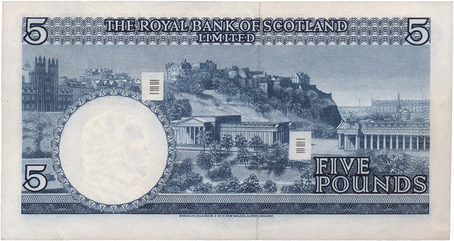 SCOTLAND P.330 SC816a 1969 Royal Bank of Scotland £5 AUNC