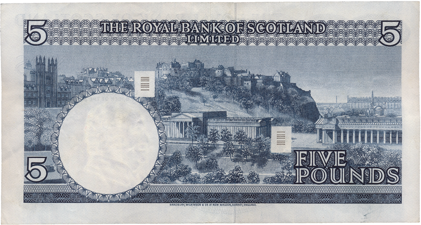 SCOTLAND P.335 SC816b 1970 Royal Bank of Scotland £5 NEF