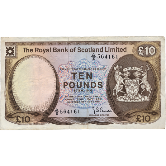 SCOTLAND P.338 SC819 1981 Royal Bank of Scotland £10 VF