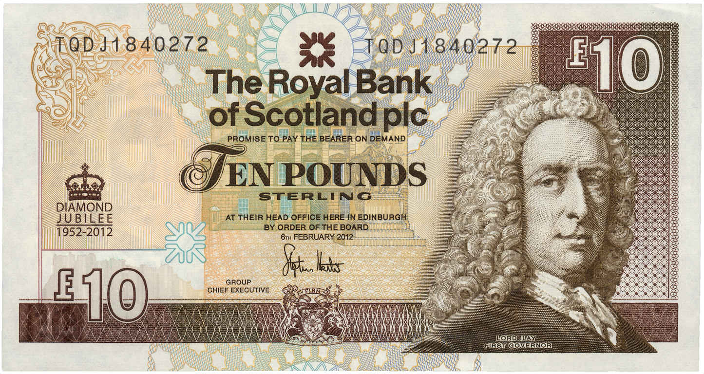 SCOTLAND P.368 SC854 2012 Royal Bank of Scotland £10