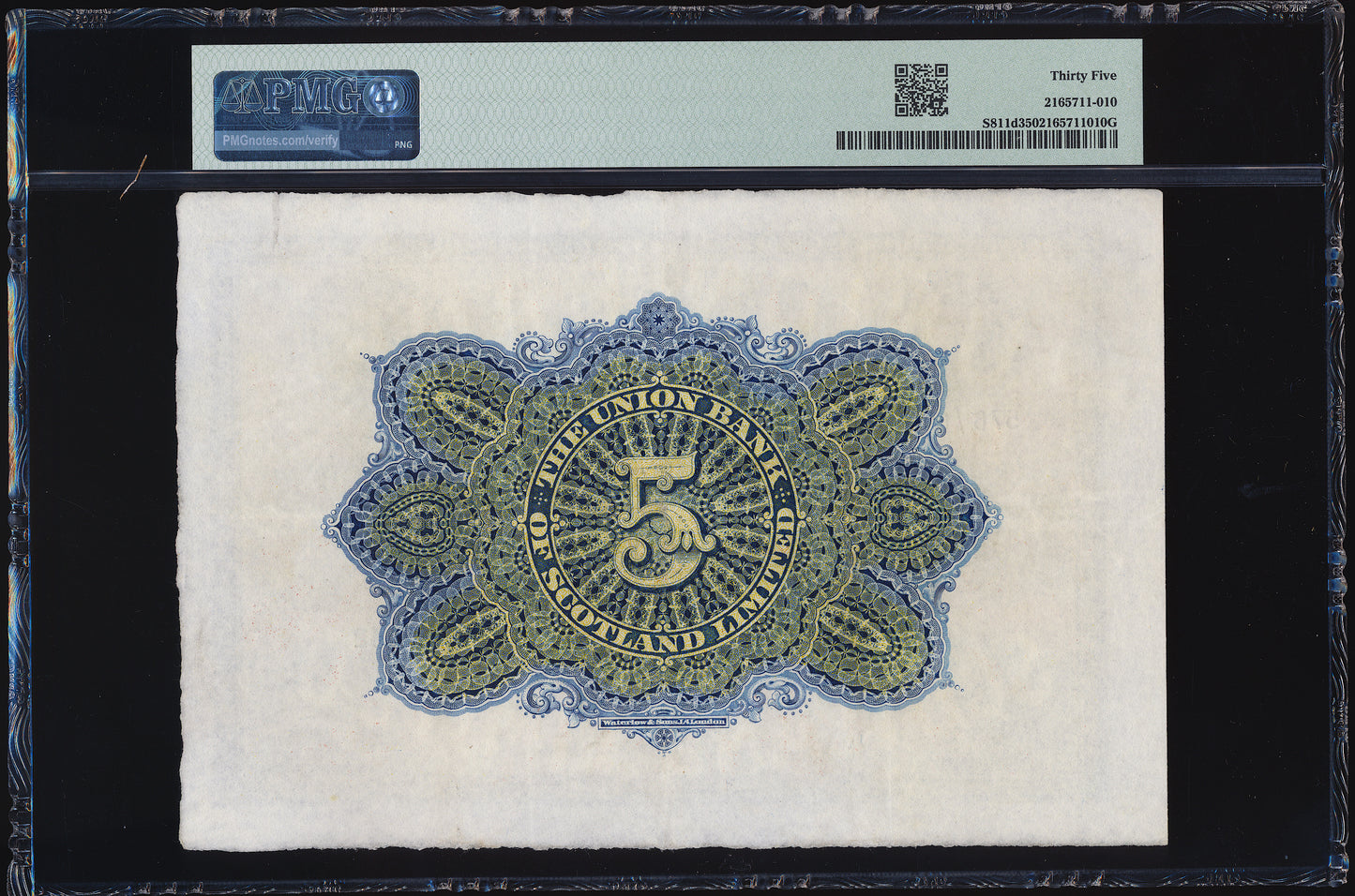 SCOTLAND P.S811d SC912e 1943 Union Bank of Scotland £5 Choice VF35