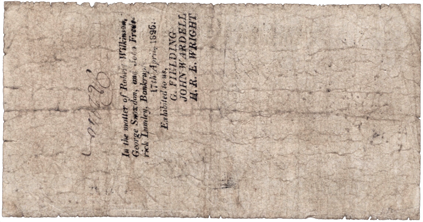 Stockton & Cleveland Bank 1813 £1 banknote Outing 2046b