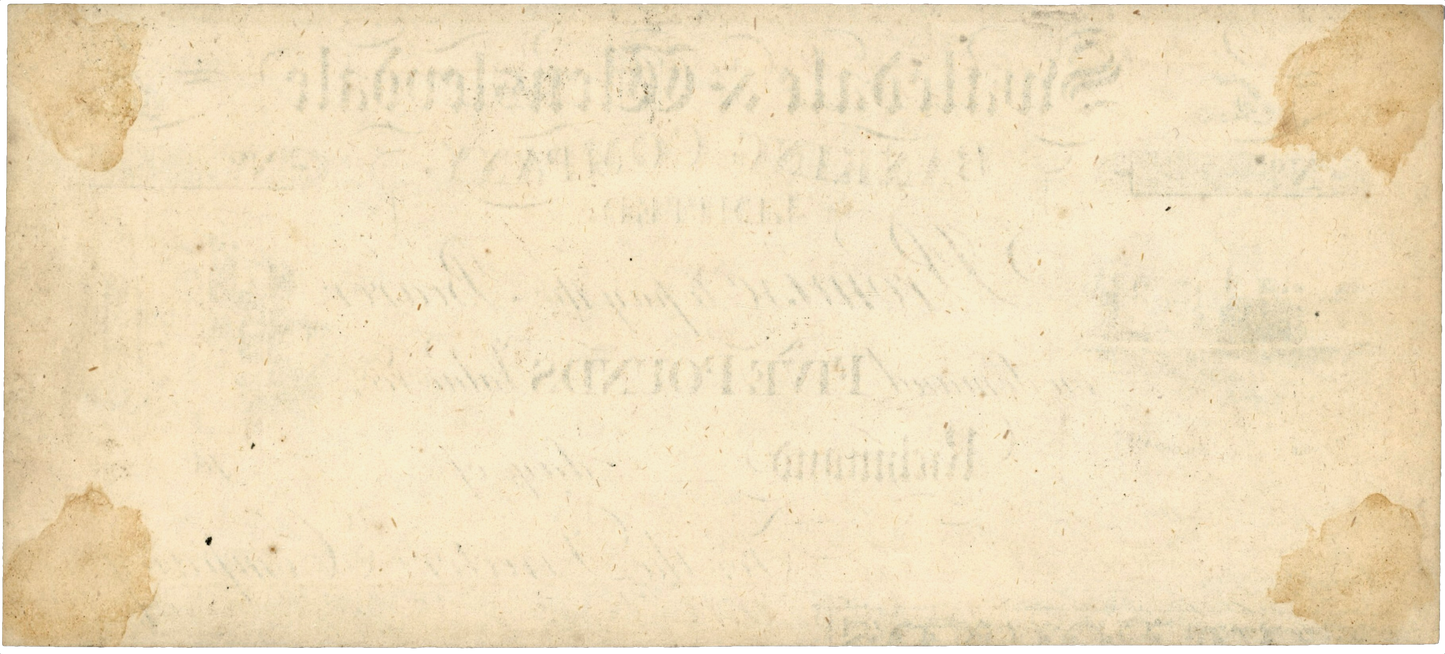 Swaledale & Wensleydale Banking Company 1883 £5 proof banknote Outing 1786d