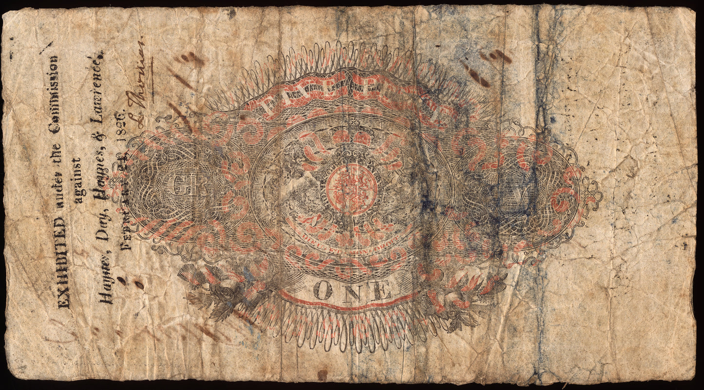 Swansea Bank 1812 £1 banknote Outing 2119e