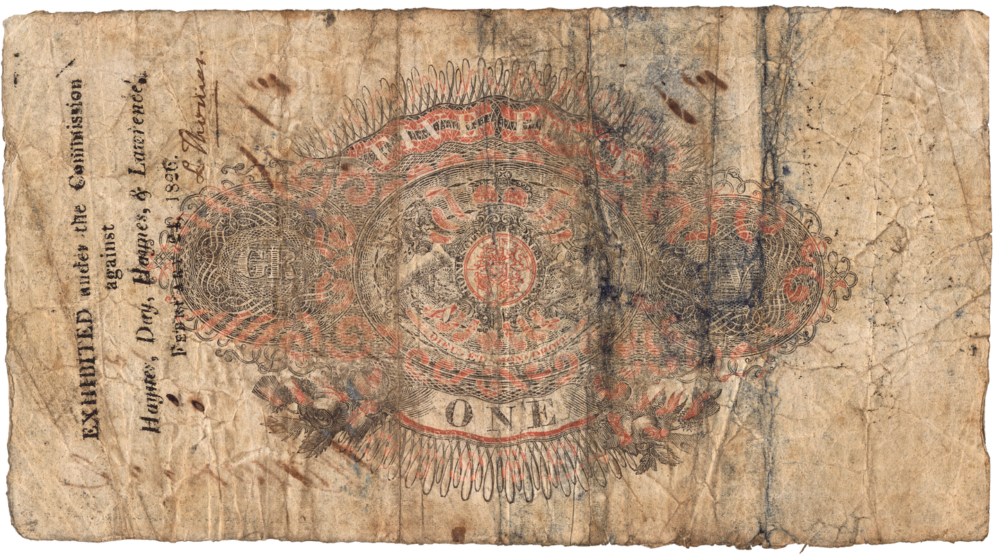 Swansea Bank 1812 £1 banknote Outing 2119e