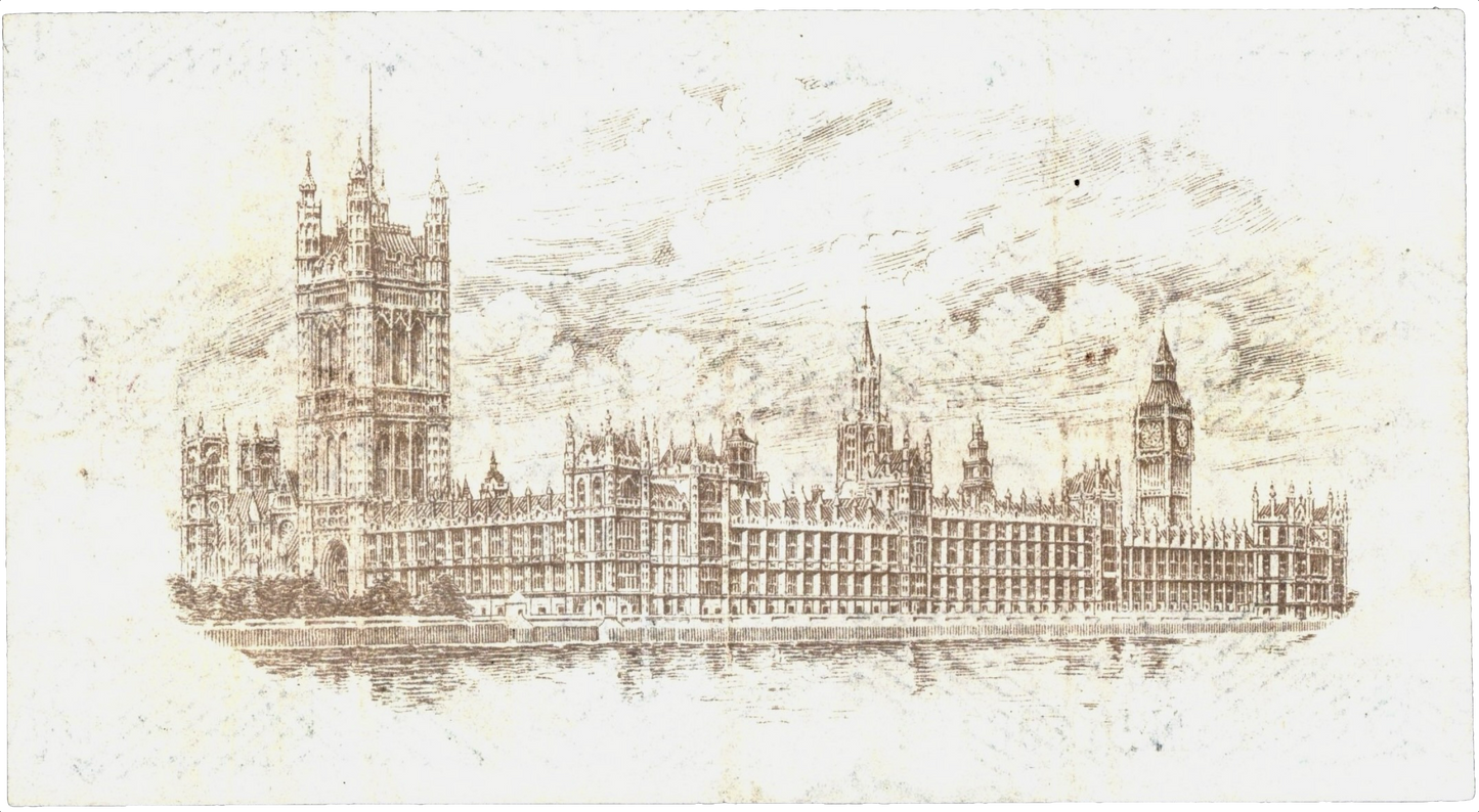 ENGLAND P.351 T16 1917 HM Treasury Bradbury £1 GVF