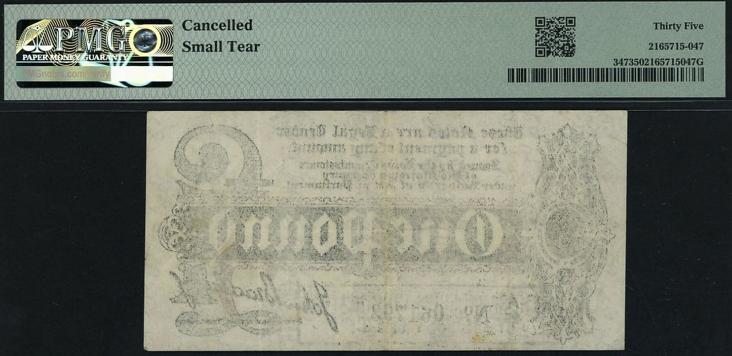 ENGLAND P.347 T3.3 1914 HM Treasury Bradbury First issue £1 Choice VF 35