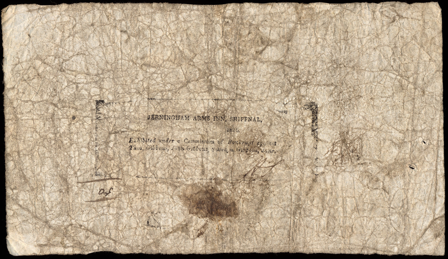 Wolverhampton Old Bank 1815 £1 banknote Outing 2392e
