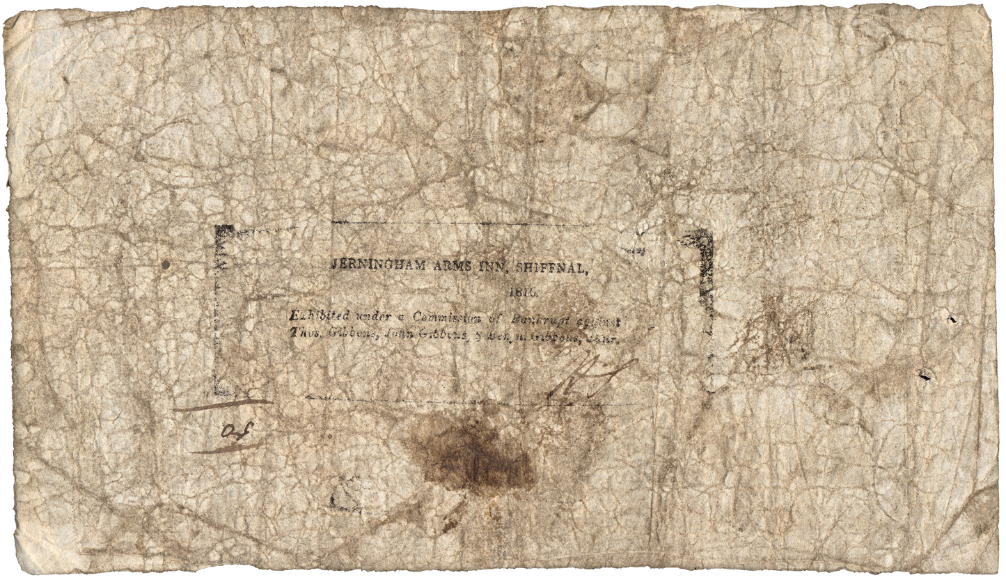 Wolverhampton Old Bank 1815 £1 banknote Outing 2392e