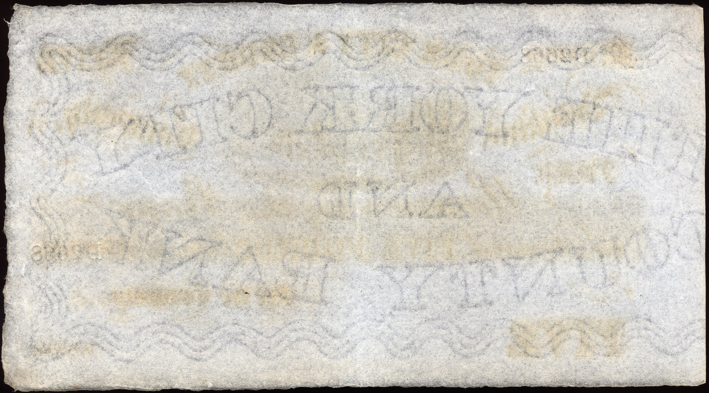 York City & County Bank 18-- £5 unissued banknote Outing 2456i