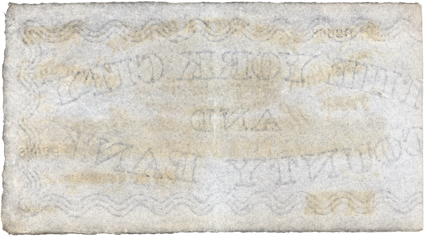 York City & County Bank 18-- £5 unissued banknote Outing 2456i