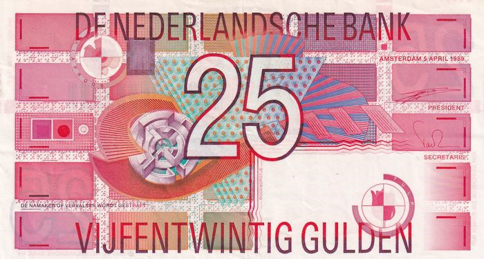 NETHERLANDS P.100 1997 25 Guilden EF
