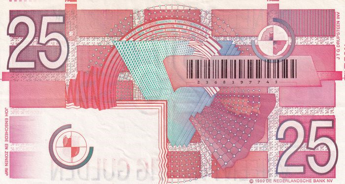 NETHERLANDS P.100 1997 25 Guilden EF