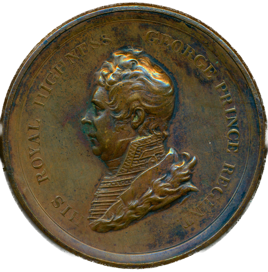 1814 Chronology of the Sovereigns of England box medal set BHM 783 E1062 VF to EF