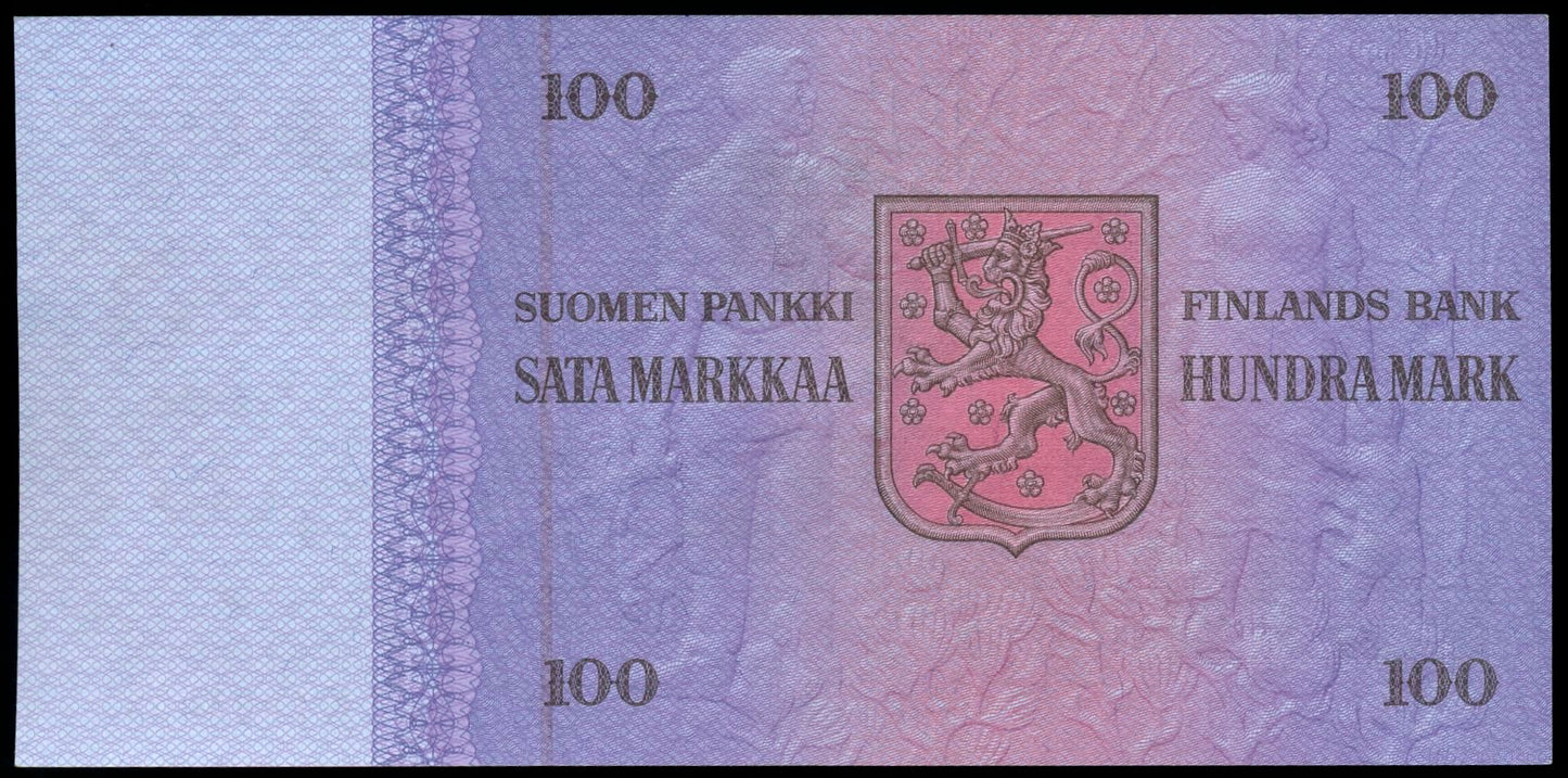 FINLAND P.109a 1976 100 Markkaa AUNC 50
