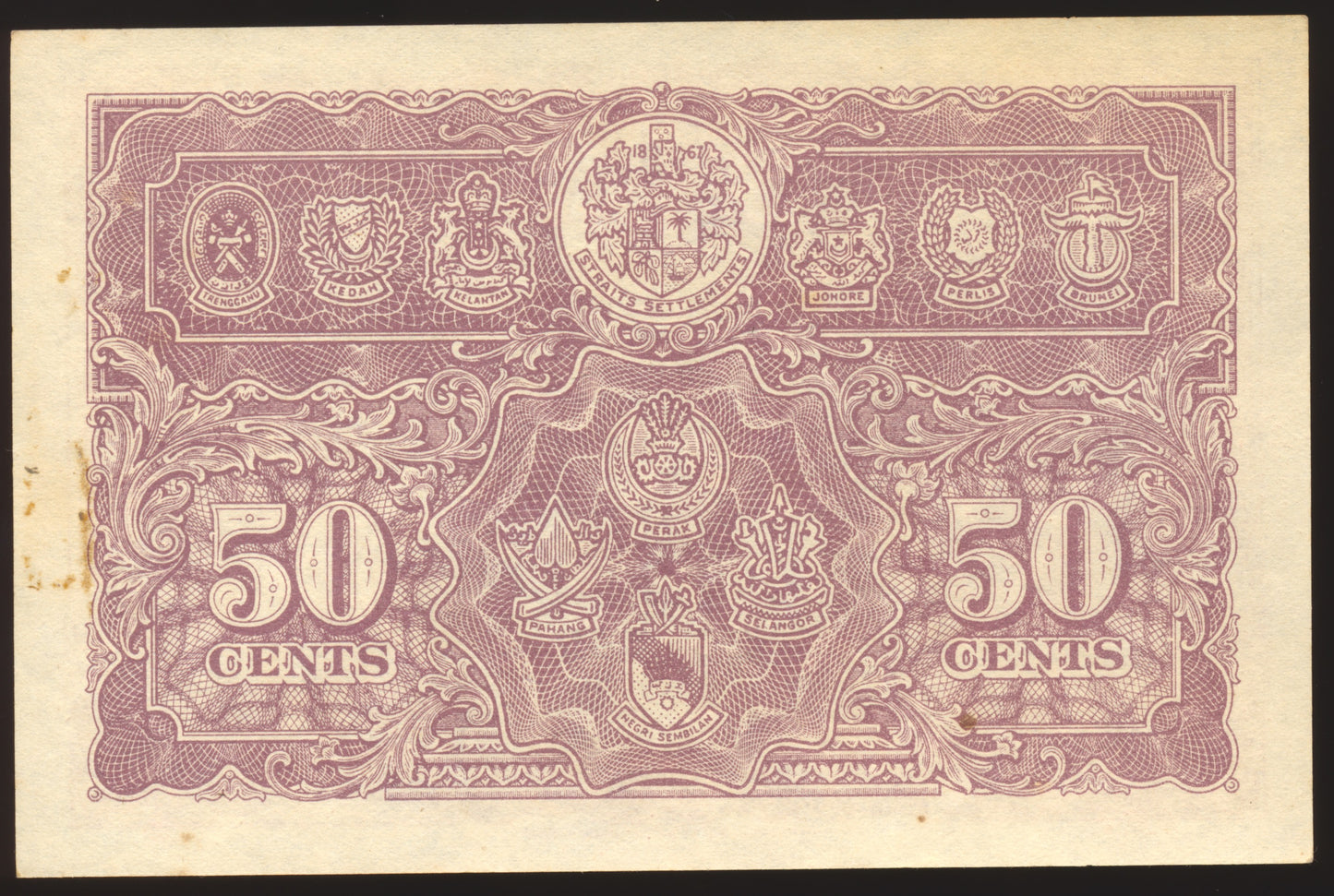 MALAYA P.10 1941 50 Cents AUNC