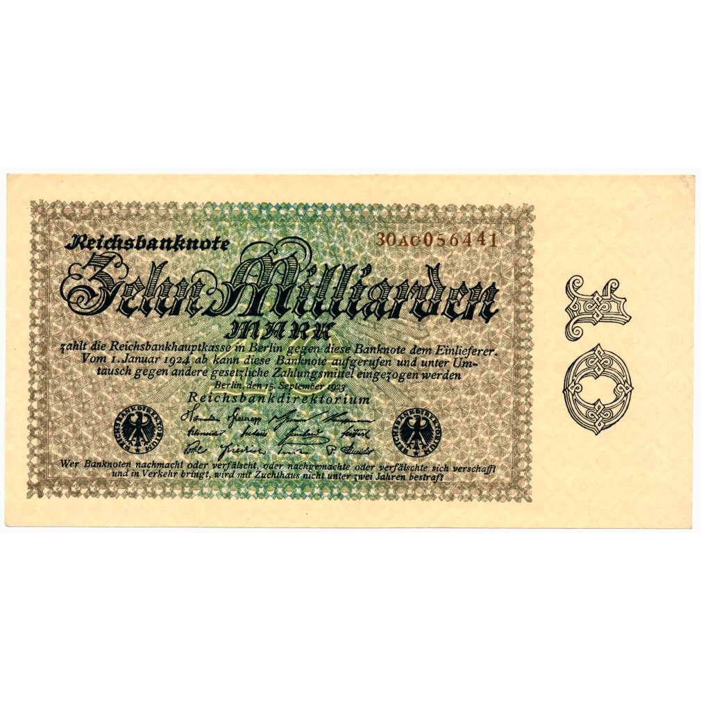 GERMANY P.116a 1923 10,000,000,000 Mark UNC
