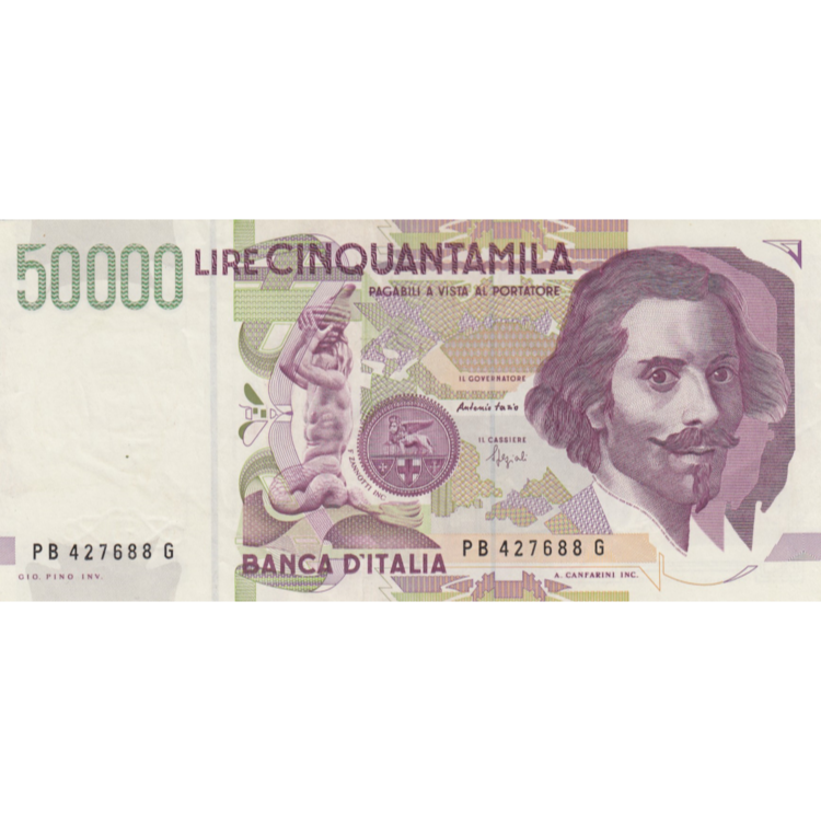 ITALY P.116b 1992 50,000 Lire EF