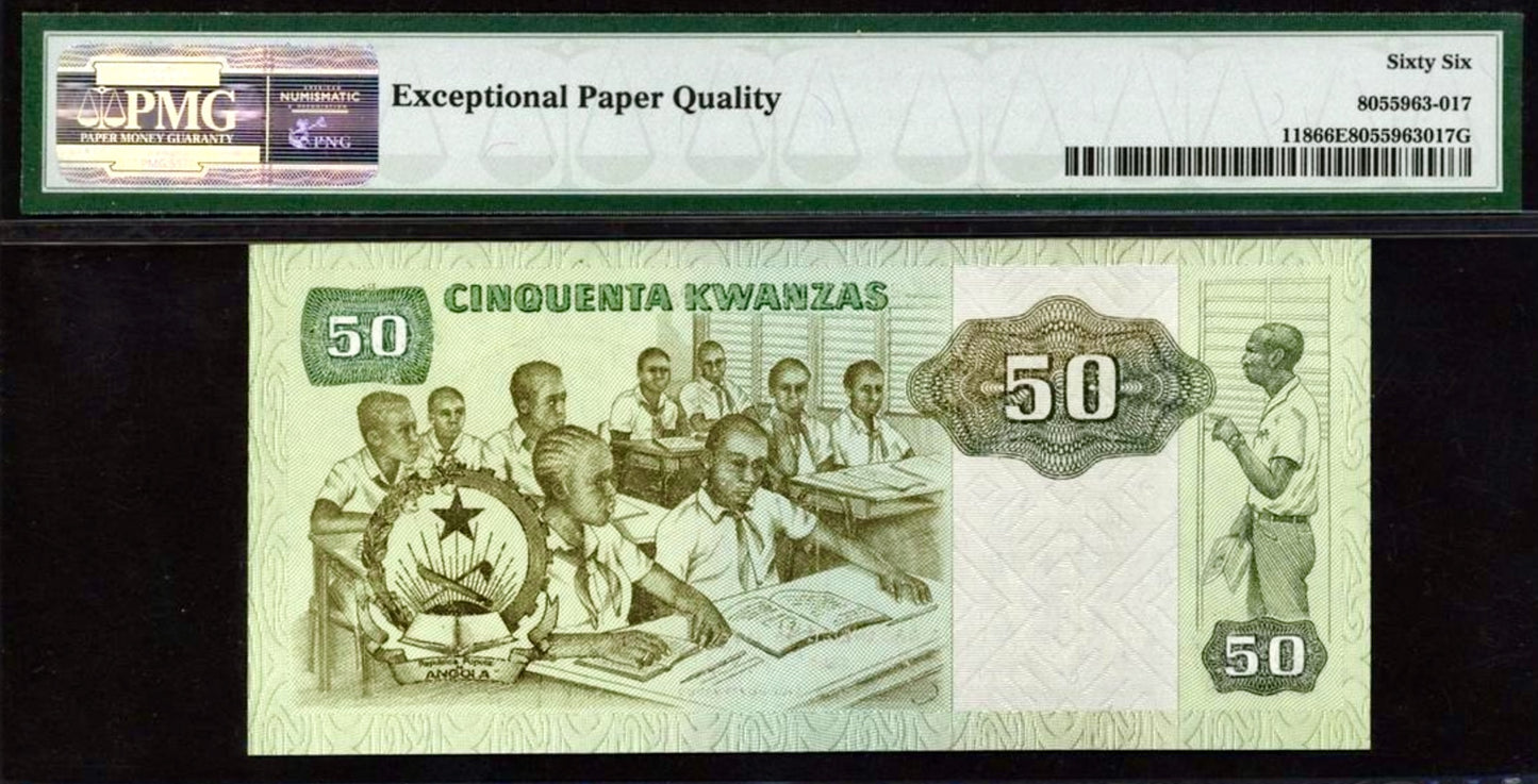 ANGOLA P.118 1984 50 Kwanzas GEM 66 UNC