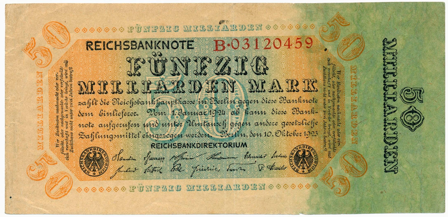 GERMANY P.119a 1923 50,000,000,000 Mark NEF