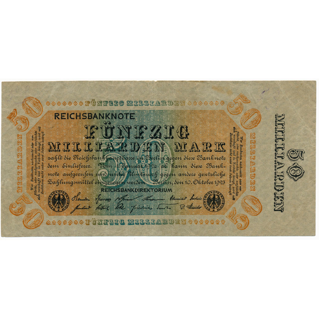 GERMANY P.119d 1923 50,000,000,000 Mark VF