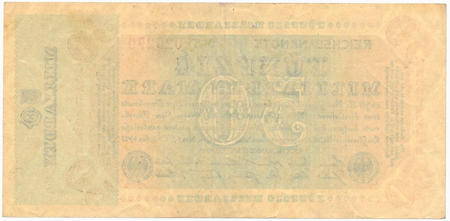 GERMANY P.120a 1923 50,000,000,000 Mark NEF