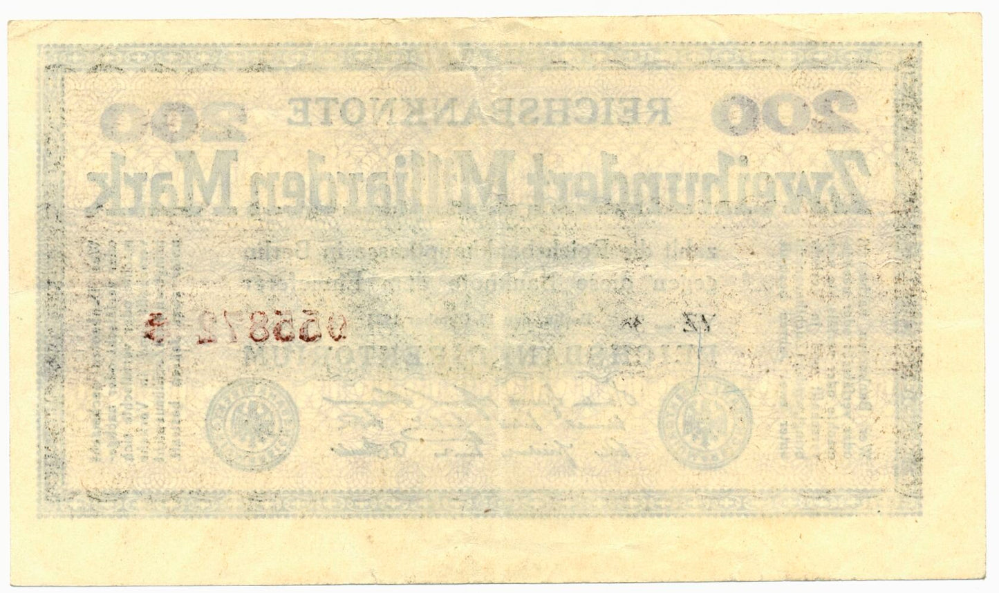 GERMANY P.121a 1923 200,000,000,000 Mark EF