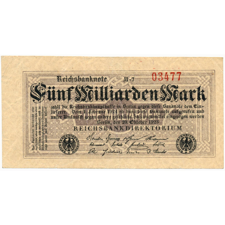GERMANY P.123a 1923 5,000,000,000 Mark NEF