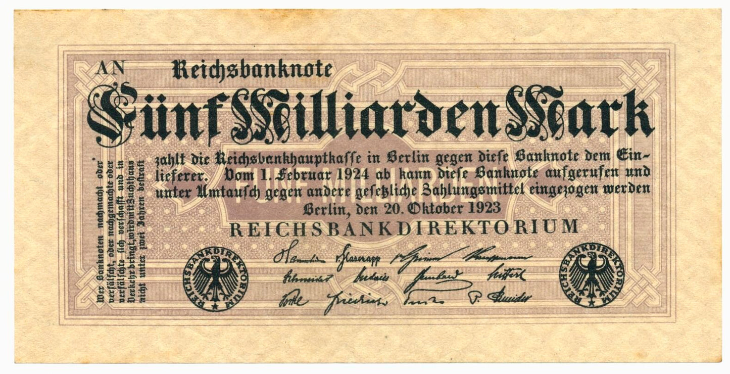 GERMANY P.123b 1923 5,000,000,000 Mark GEF