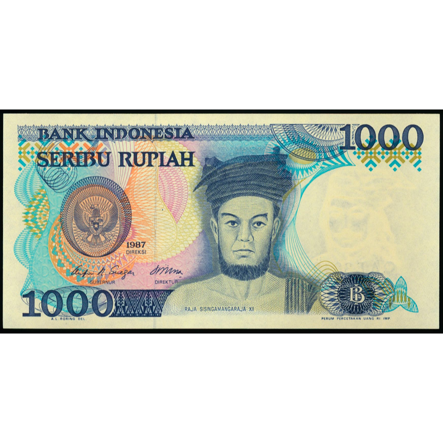 INDONESIA P.124 1987 1000 Rupiah UNC – Coins And Banknotes