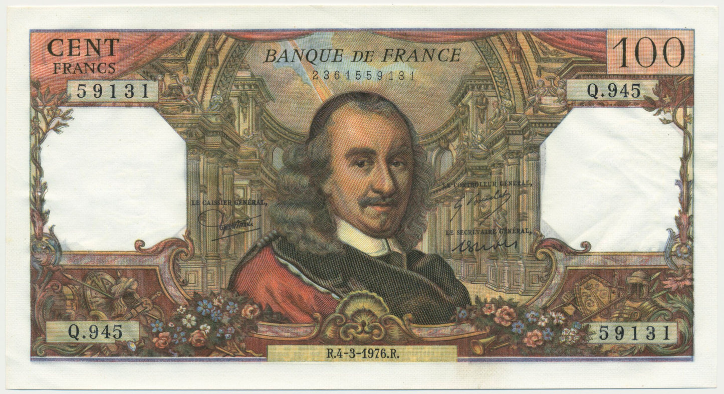 FRANCE P.149f 1976 100Fr Strohl, Bouchet, Tronche GEF