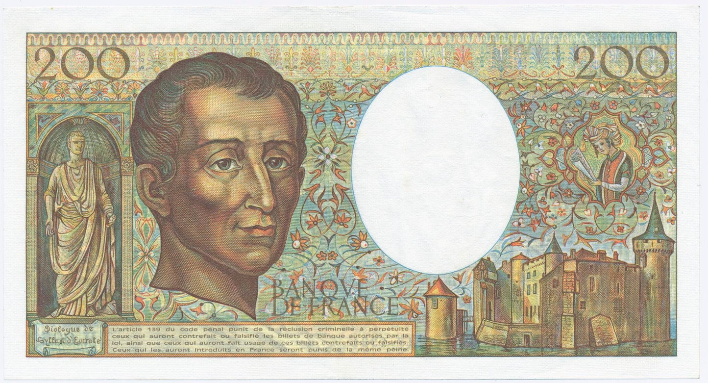 FRANCE P.155a 1981 200Fr Strohl, Tronche, Dentaud AUNC