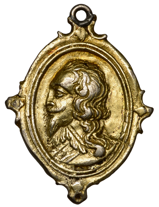 1642 (c) Royalist silver-gilt badge 27mm MI 361/235