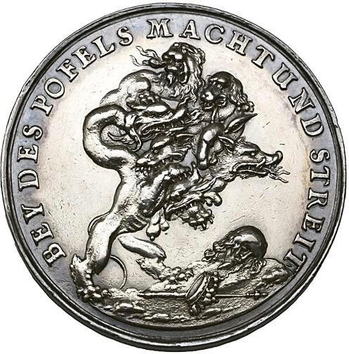 1649 Charles I death and memorial 46mm silver medal MI 352/210 E163 GVF