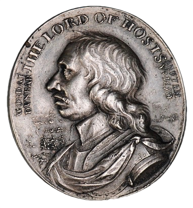 1650 Battle of Dunbar Military Reward 35mm silver medal MI 391/92 E181a2 EF