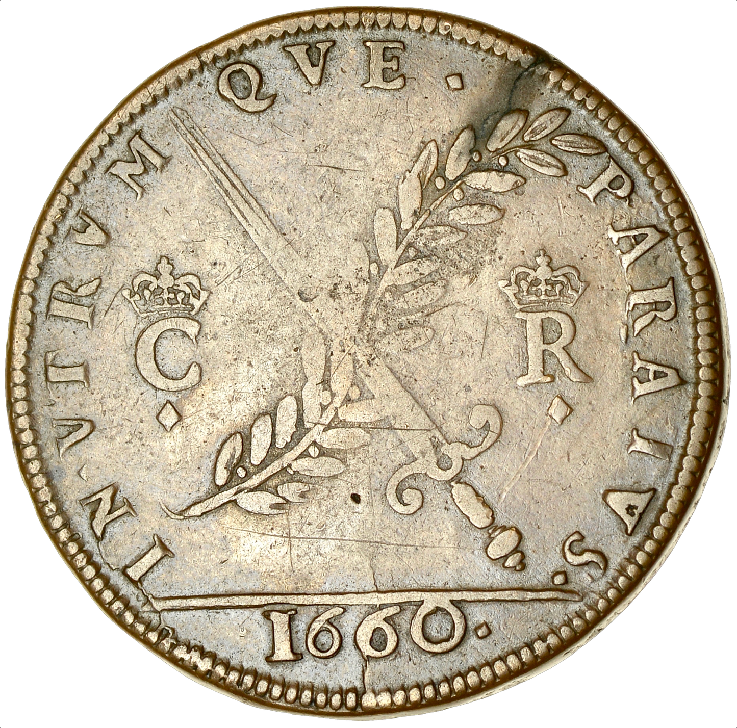 1660 Peace or War 29mm copper medal MI 309/136 F