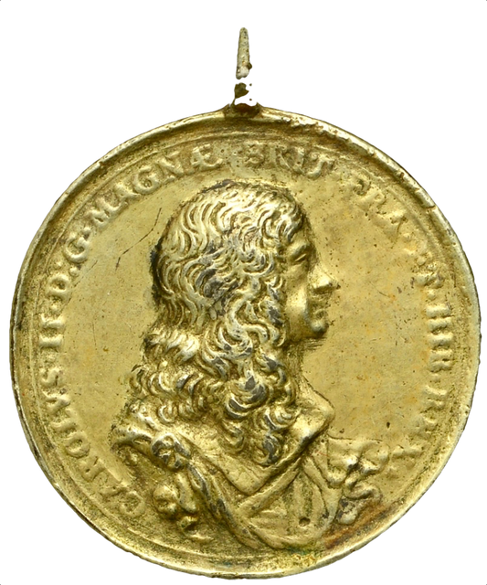 1660 Charles II Restoration gilt silver medal 35mm MI 453/38 E215b VF