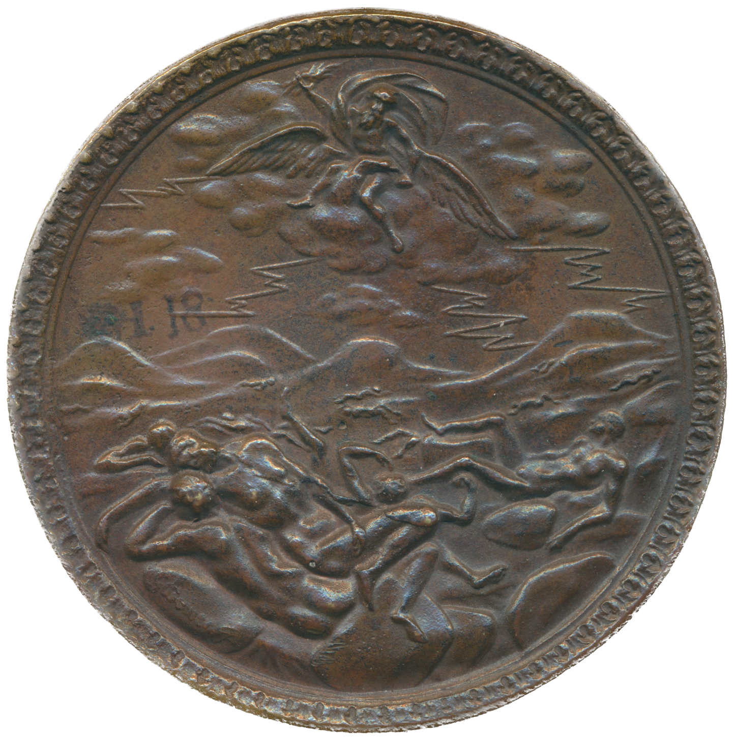 1660 Charles II Restoration bronze medal 64mm MI 458/50 E213