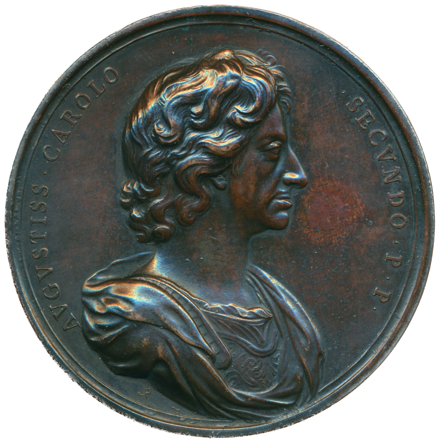 1660 Charles II Restoration bronze medal 63mm MI 460/54 E214 EF