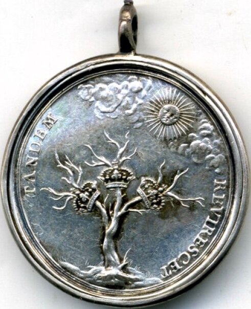 1660 Charles II Restoration silver medal 35mm MI 453/38 E215a EF